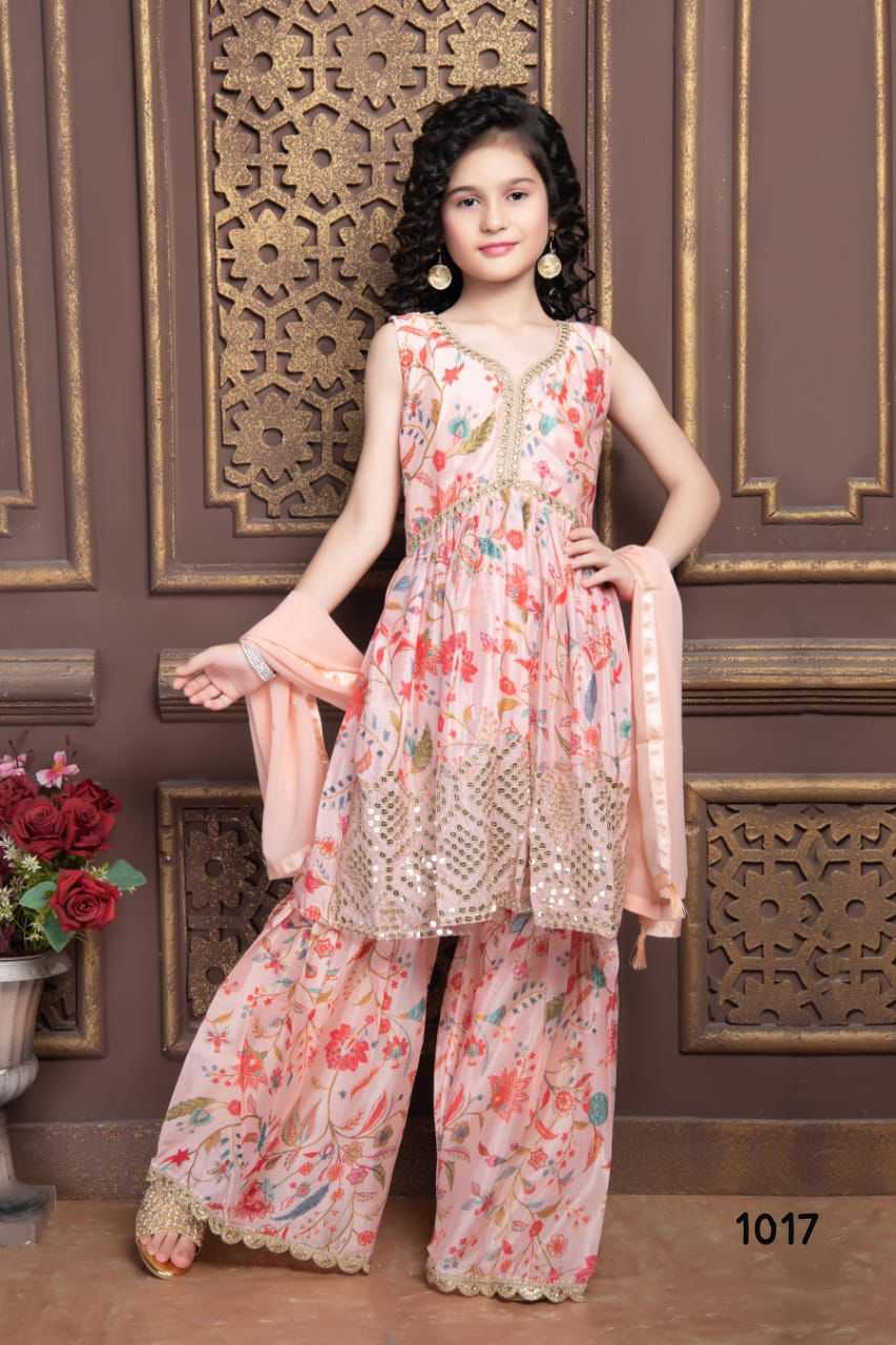 YNF CHINON SILK KSB 1017 WHOLESALE KIDS SHARARA MANUFACTURER     